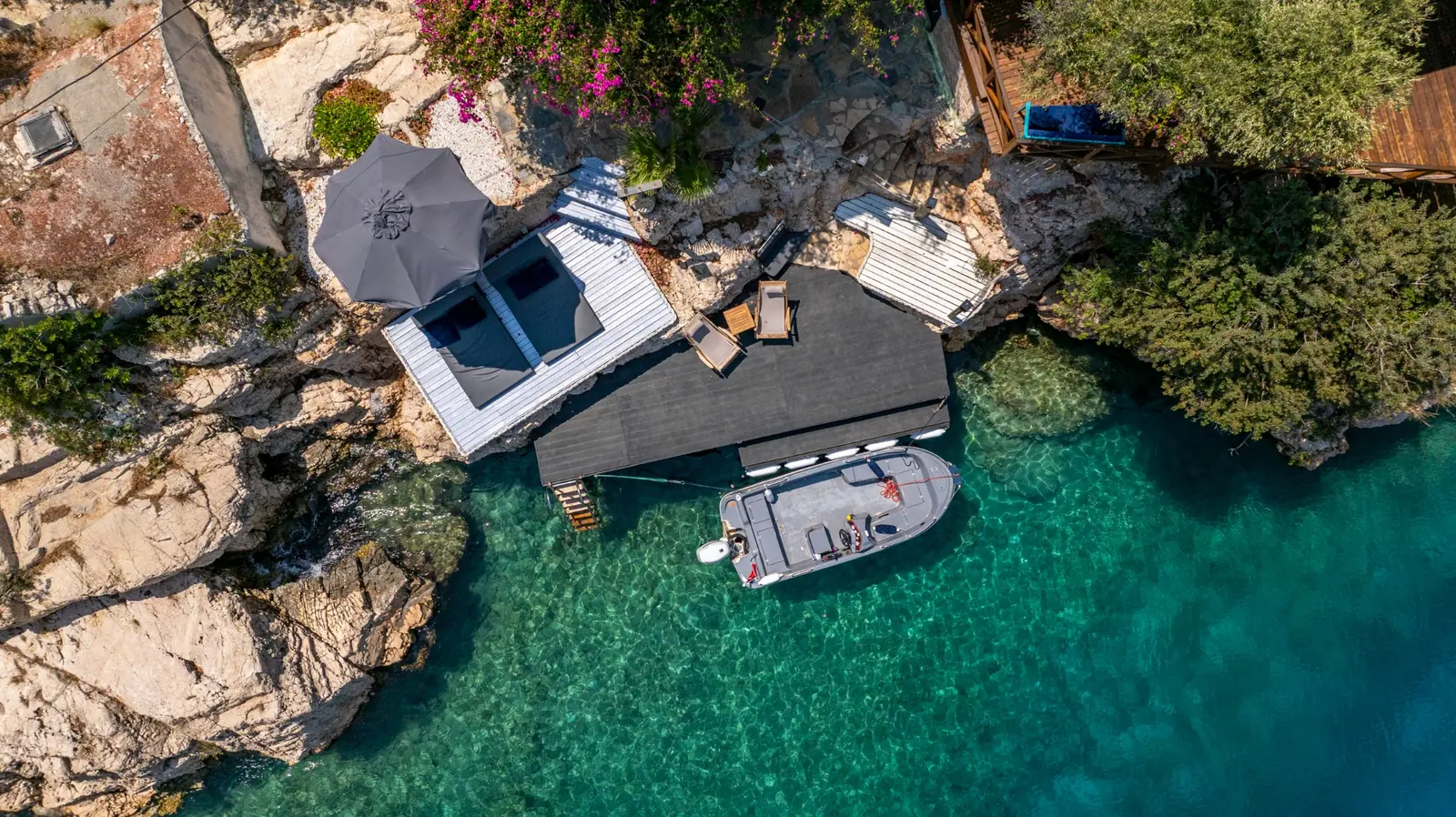 Private Dock from Above